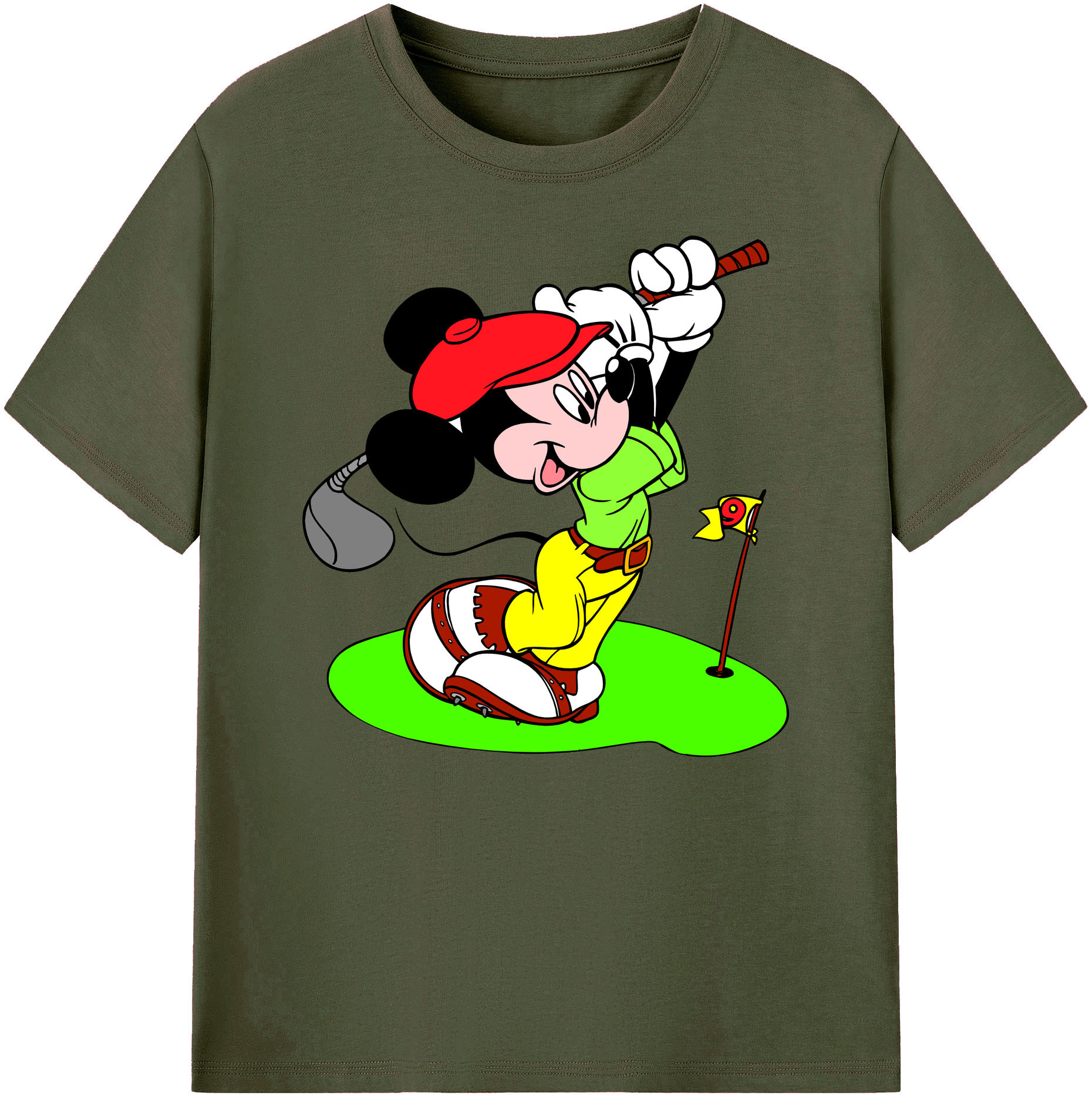 ミッキーマウス Mickey Mouse 綿100％ メンズ半袖Tシャツ｜肌触りやわらか＆通気性
